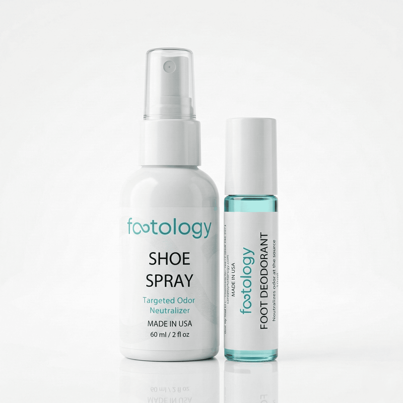 MyFootology Foot Reset Kit with roll-on foot deodorant and shoe spray