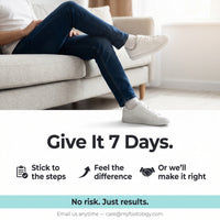 footology Shoe Spray 7-day guarantee lifestyle shot showing fresh shoes after the routine