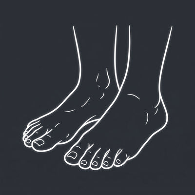 Bare feet relaxed and at ease