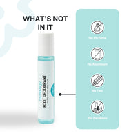 What is NOT in the footology Foot Deodorant Roll-On. No perfume, no aluminum, no talc, no parabens
