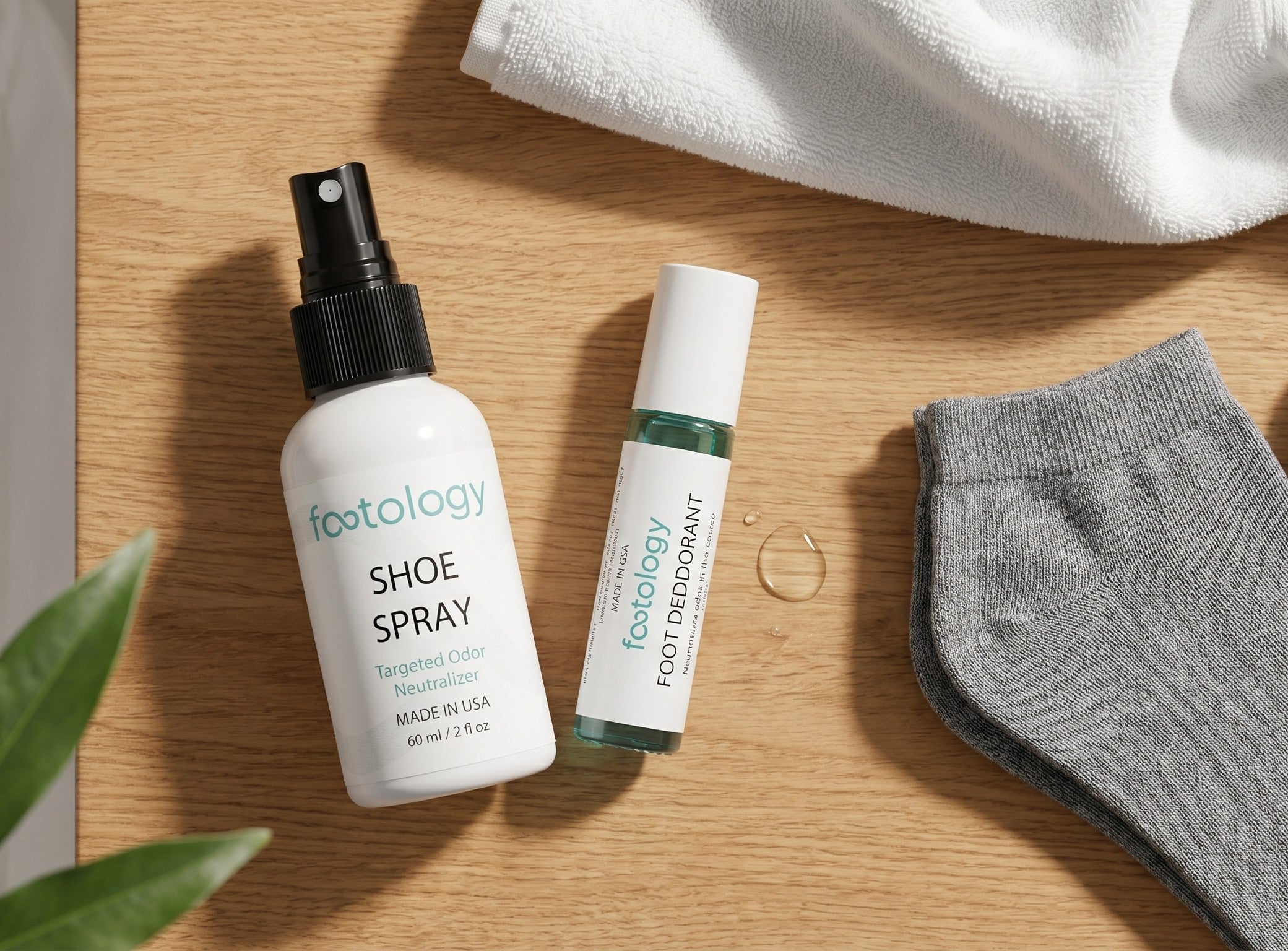 The Foot Reset Kit: a roll-on for feet and a spray for shoes